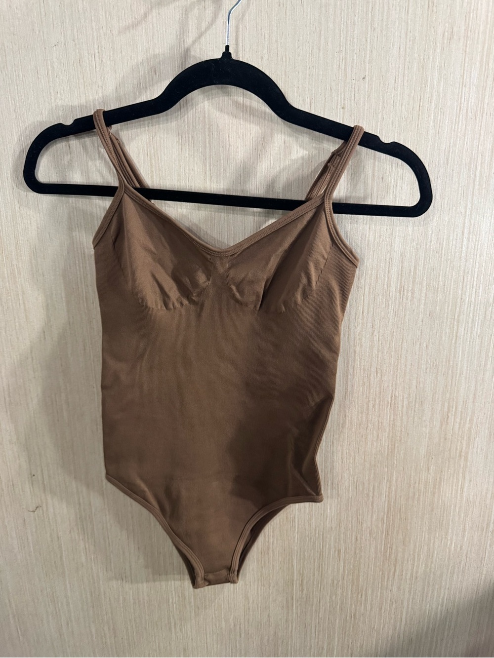 Women’s OQQ Brown Stretch One-Piece Bodysuit Size Small